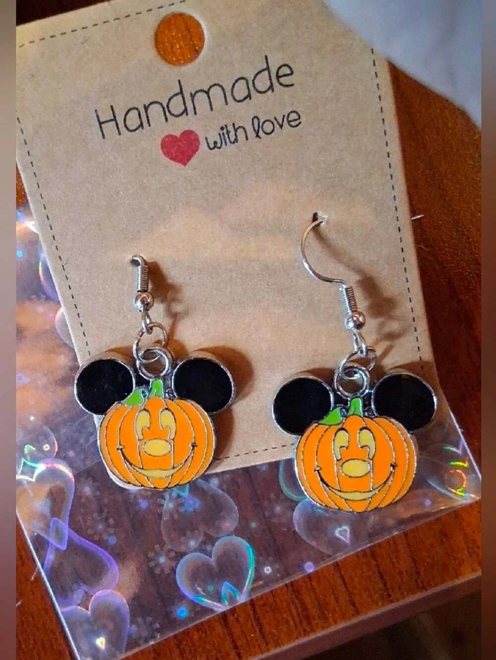 $8 Each Or Bundle 5/$20 Handmade Kids Pumpkin Mouse Halloween Earrings